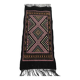 Colorful black margoum rug hand-woven in natural wool