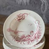 6 assiettes creuses terre de fer jules vieillard bx