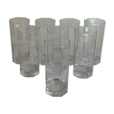 8 vintage lemonade glasses