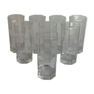 8 verres citronnade vintage