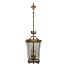 Lanterne XL en bronze doré de style Louis XVI