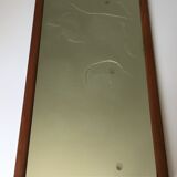 Antique mirror with solid wood frame