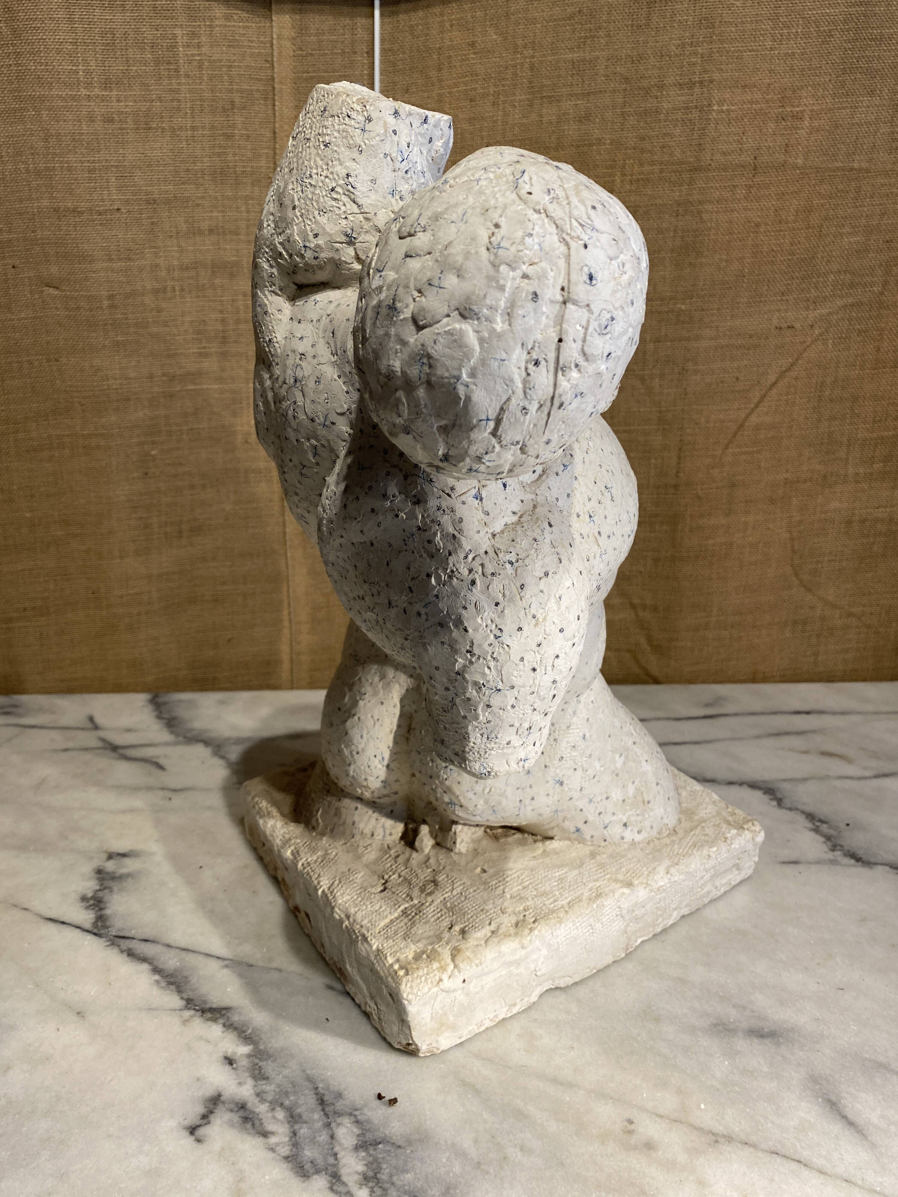 Bust of a man, plaster study