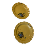 Plats de service Faience de Montpellier jaune