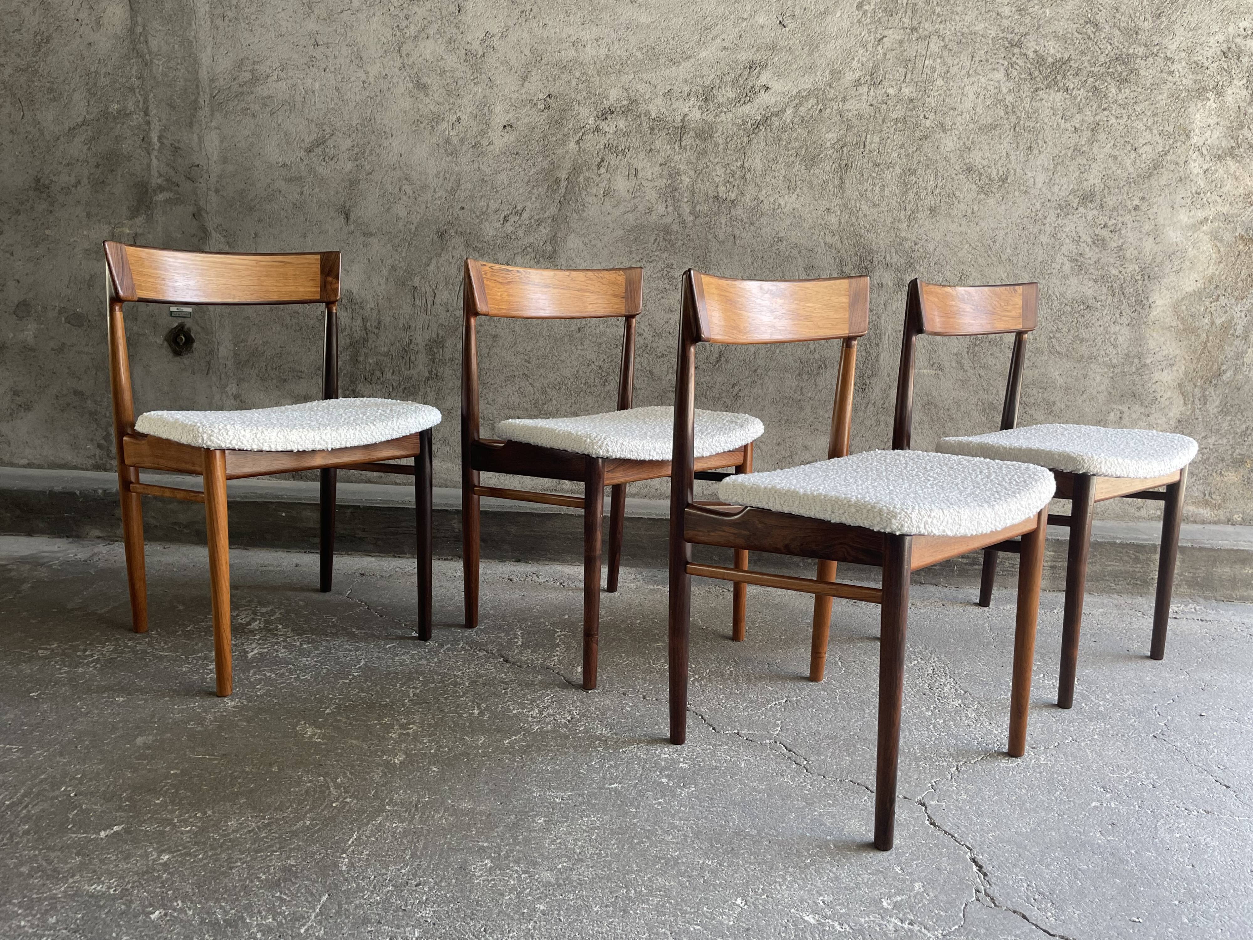 4 Danish rosewood chairs by Rosengren Hansen, 1960s