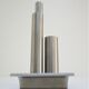 Sculptural vase stainless steel tubes design 70s space age letang remy