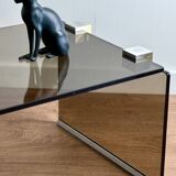 Table basse en verre fumé