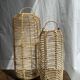 Large lantern-shaped rattan pendant lamp H50 D24
