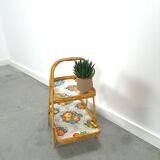 Rattan serving table