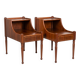 Pair of vintage Danish Scandinavian bedside tables in mahogany – 1950s