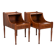 Pair of vintage Danish Scandinavian bedside tables in mahogany – 1950s
