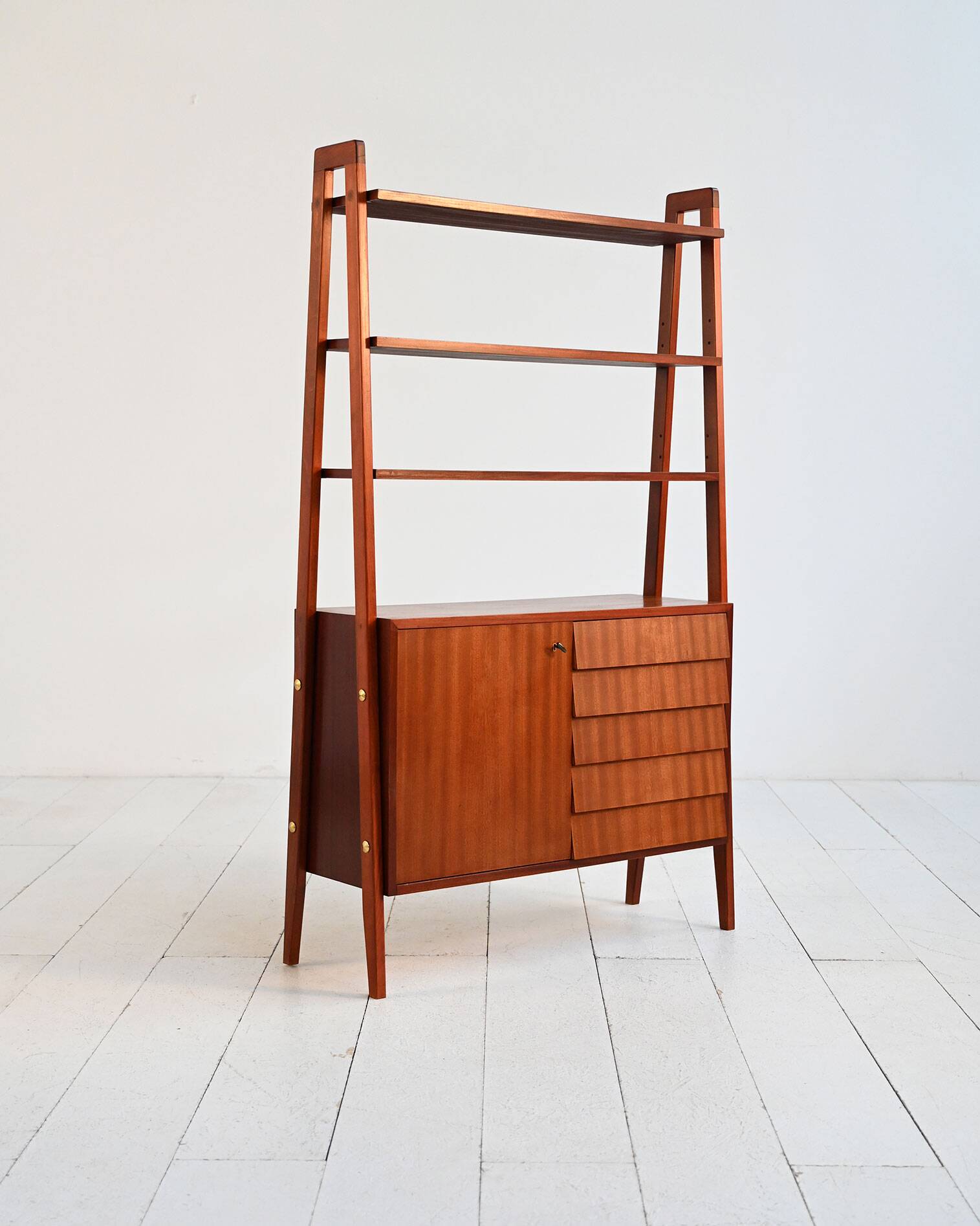 Scandinavian Mahogany Bookcase, 1960s