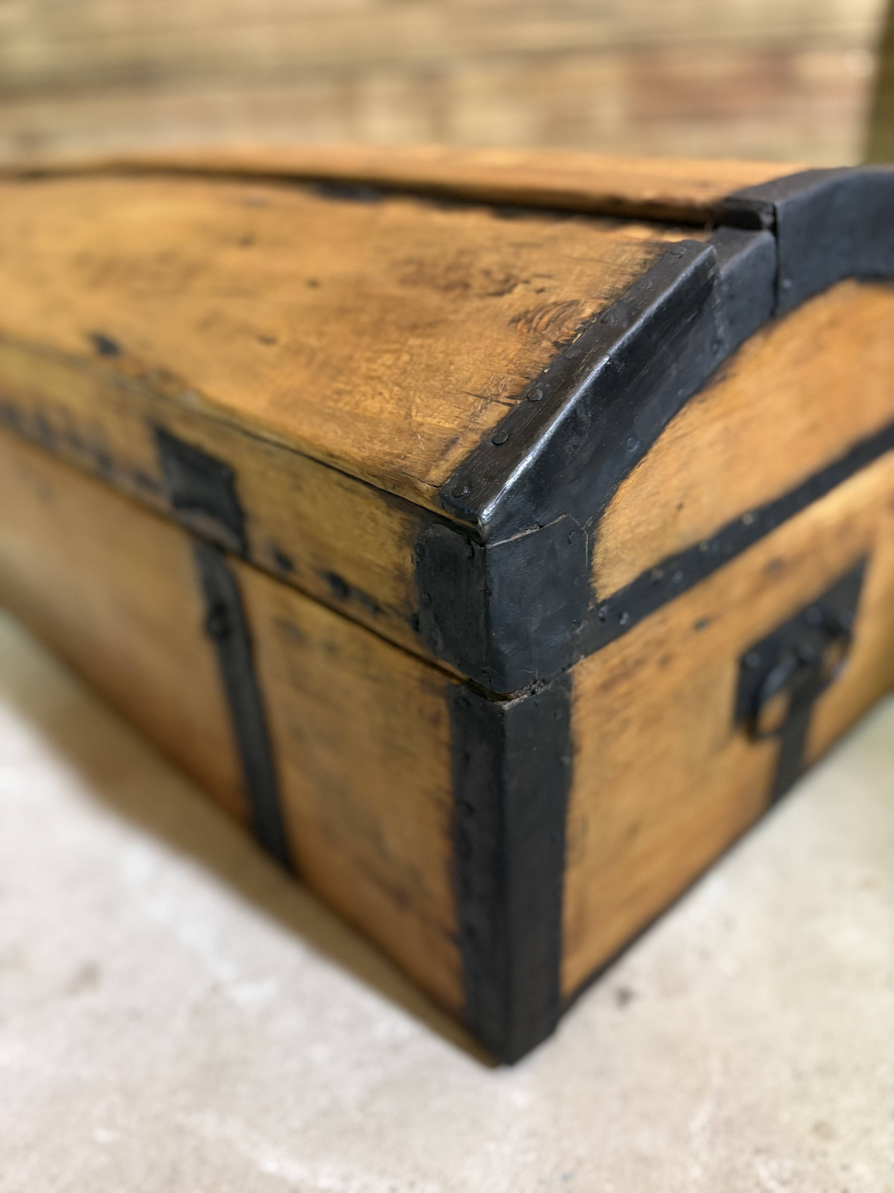 Old wooden trunk