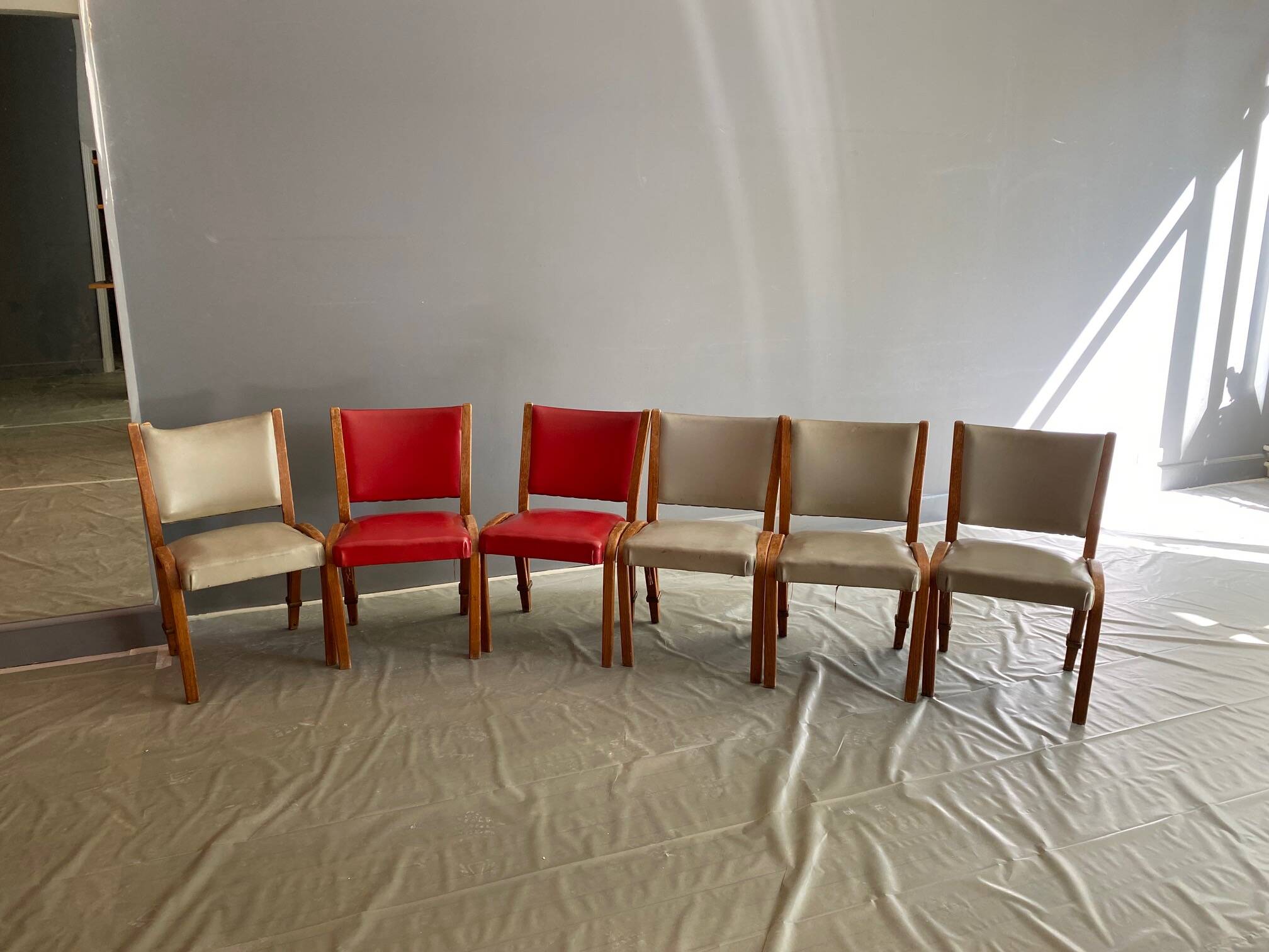 Lot de 6 chaises Bow Wood Hugues Steiner