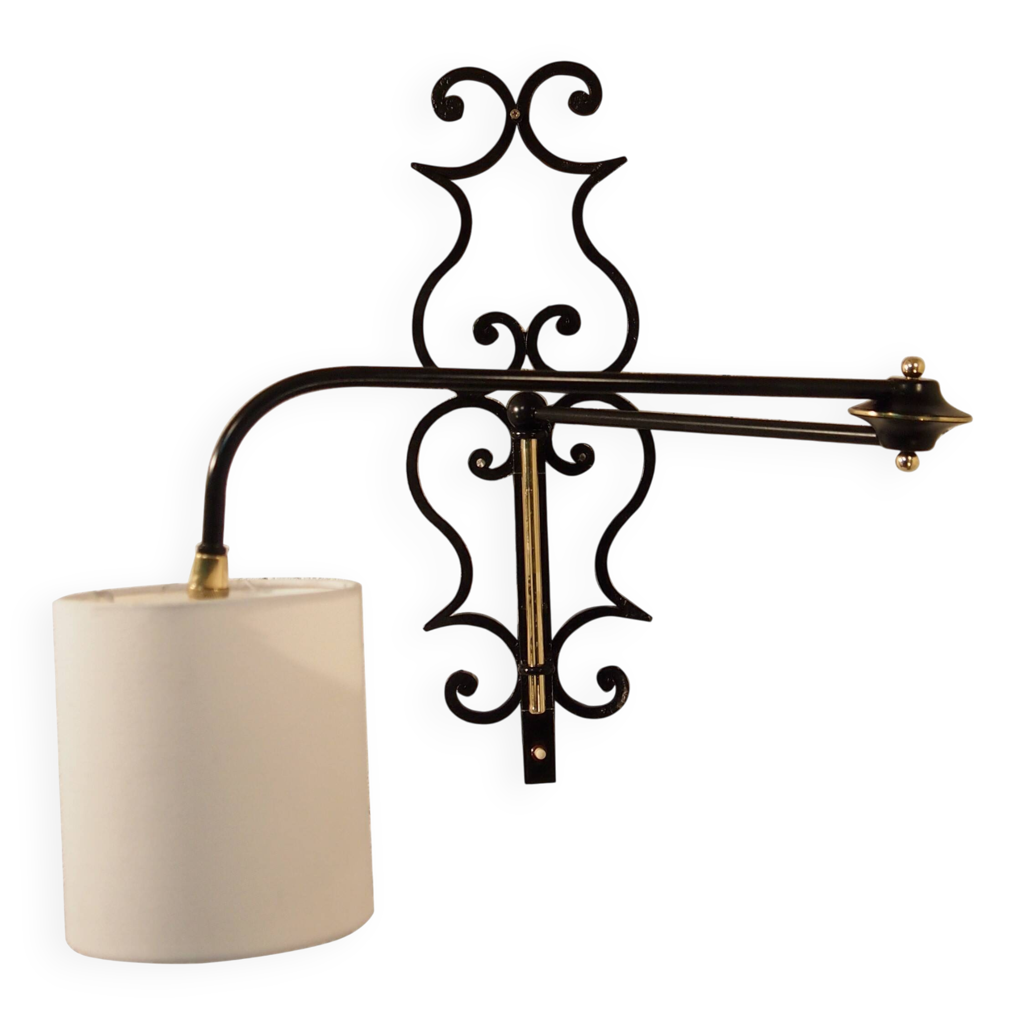 Applique murale articulée vintage lunel france 1960