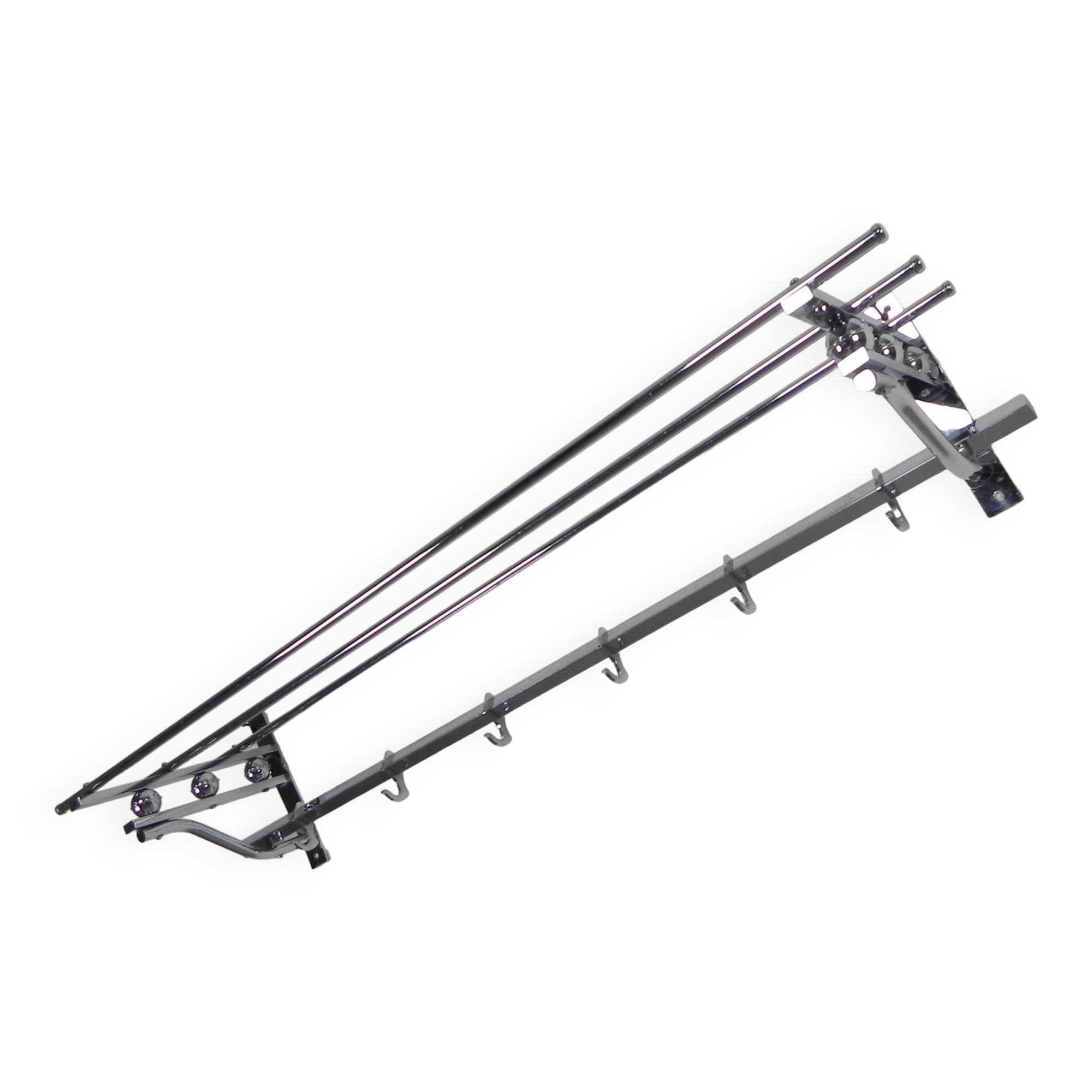 Art Deco wall coat rack with 6 hooks, 1930s