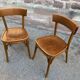 Paire de chaises bistrot bois courbé vintage