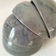 4 handmade ceramic bowls – Grey-blue glaze and mineral shades