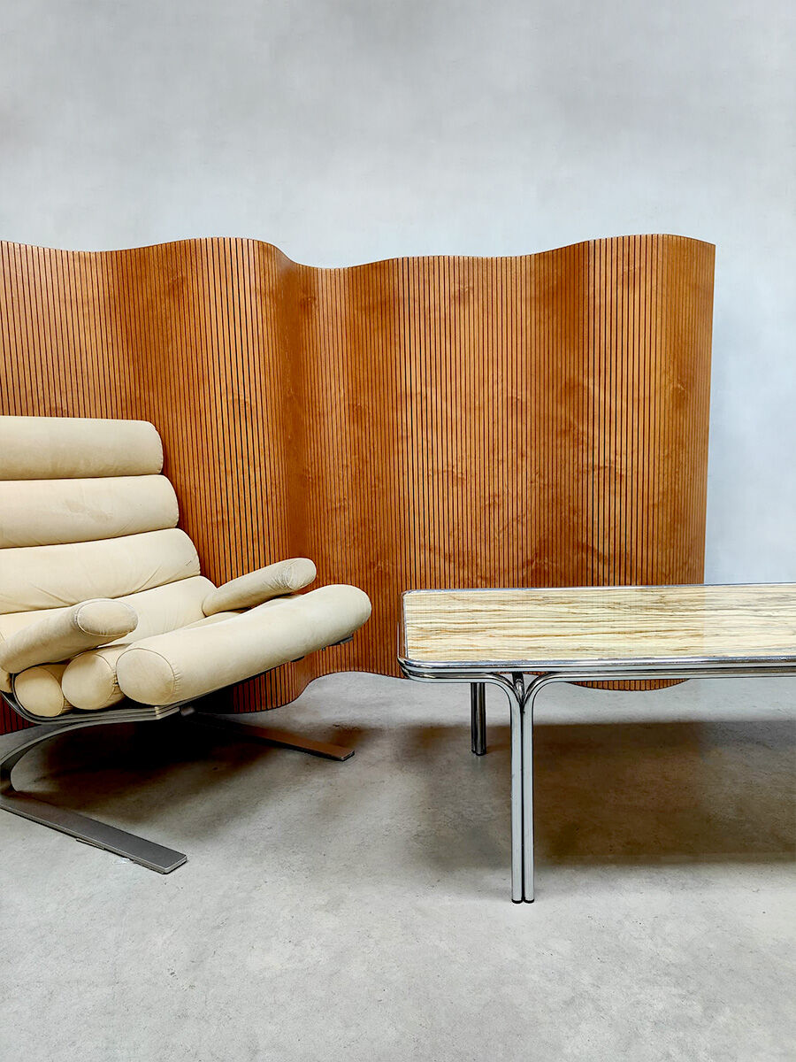 Table basse en marbre vintage 'style Bauhaus'