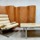 Table basse en marbre vintage 'style Bauhaus'