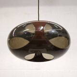 Space age bug eye ufo lamp *** Massive Belgium *** chocolat brown colour **