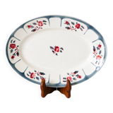 Plat oval Digoin Sarreguemines, modèle Ninette, 1950