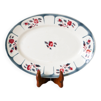 Digoin Sarreguemines oval dish, Ninette model, 1950