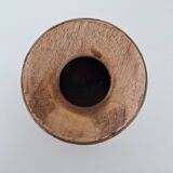 Wooden and brass vase