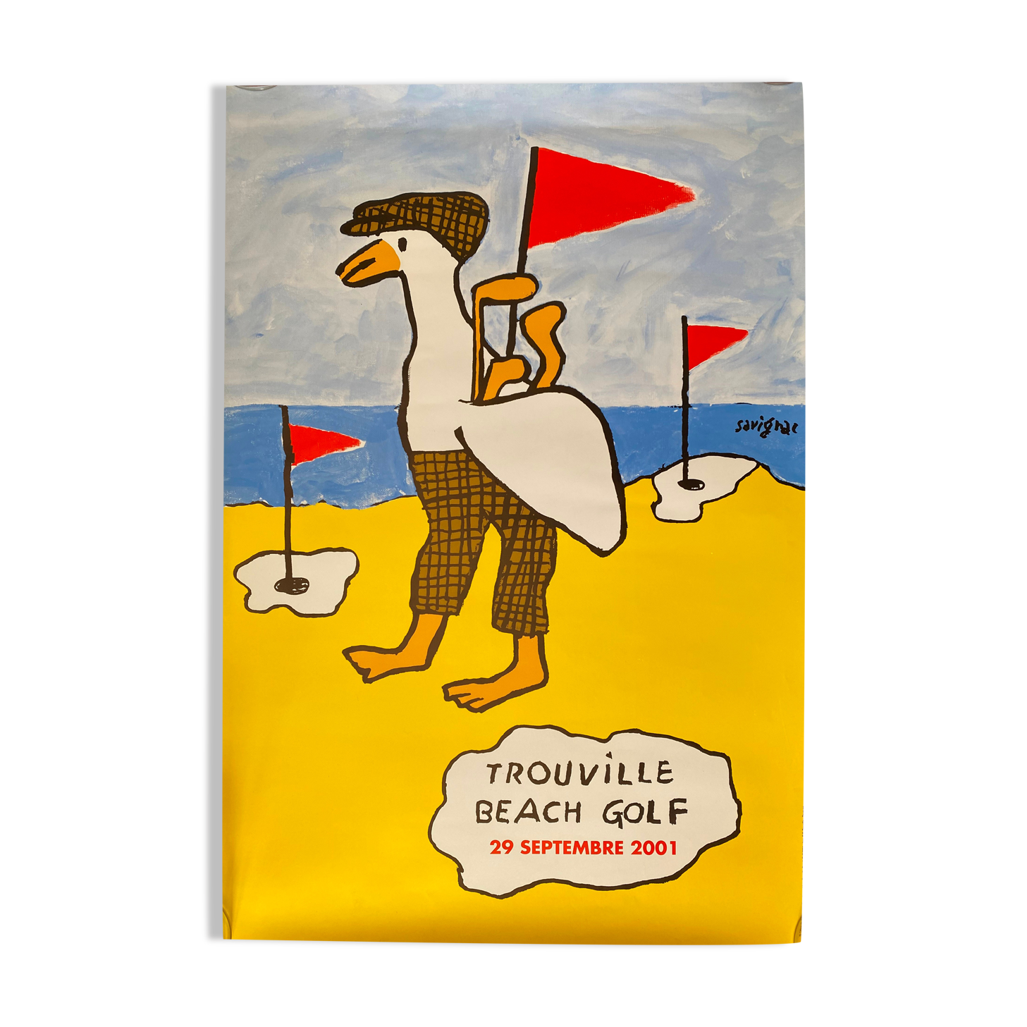 Original poster "Trouville Beach Golf" Raymond Savignac 42x62cm 2001