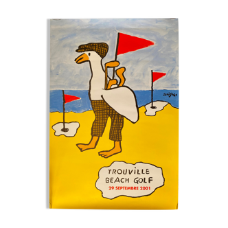 Affiche originale "Trouville Beach Golf" Raymond Savignac 42x62cm 2001