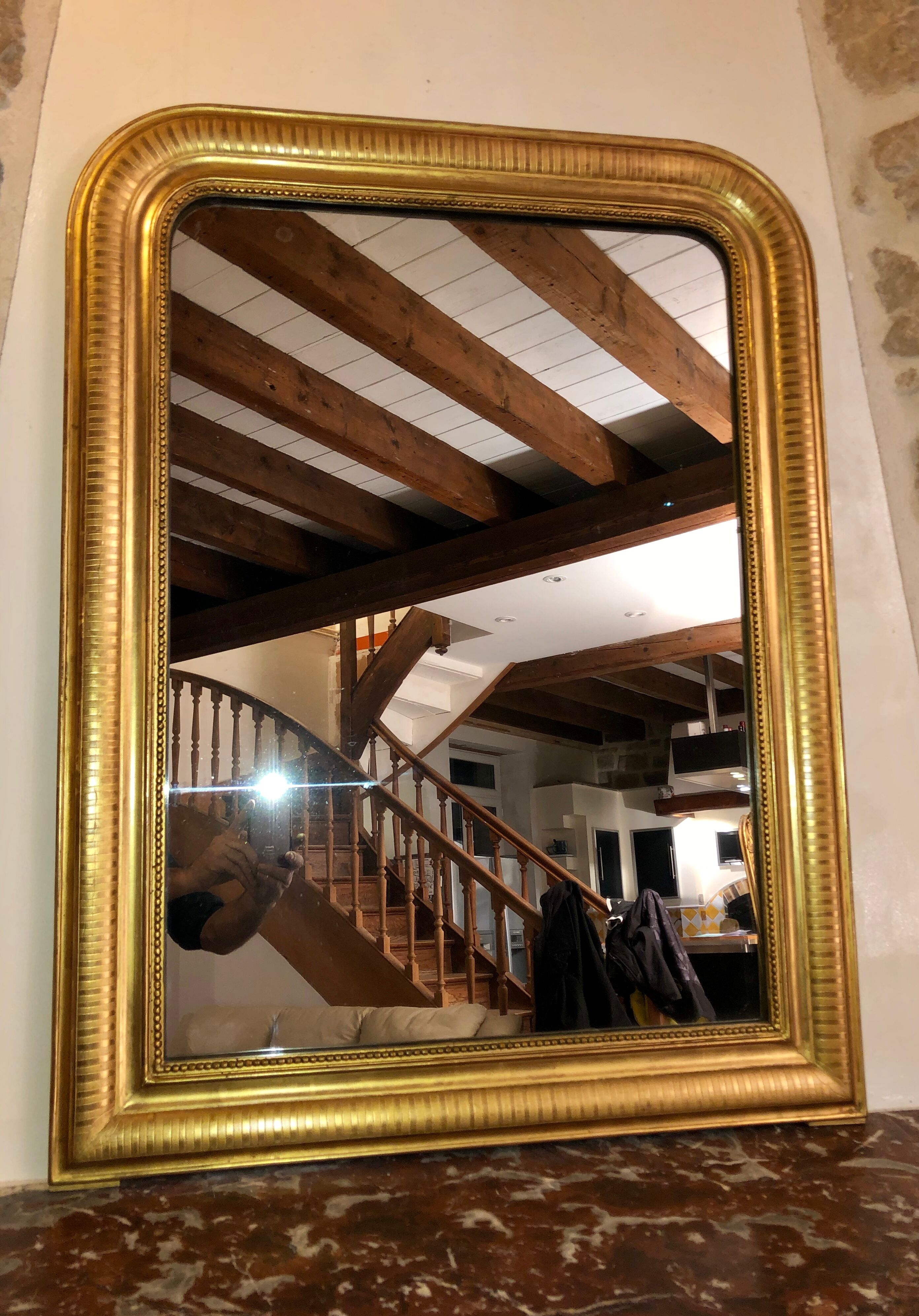 100 X 76 cm Louis Philippe gilded mirror