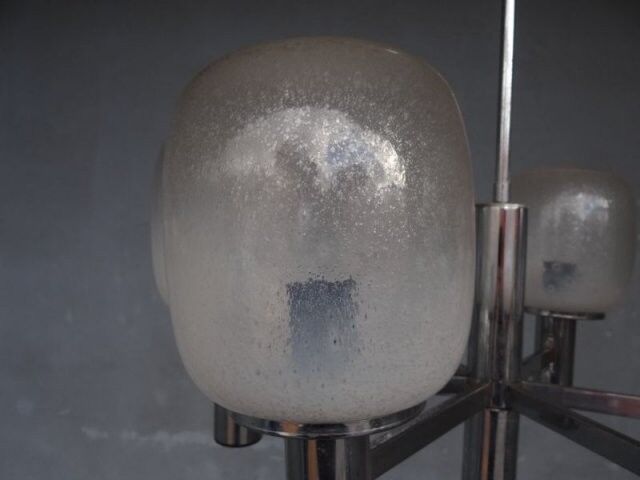 Luster chrome metal and blown glass 1970