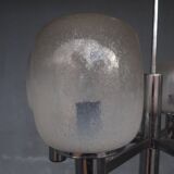 Luster chrome metal and blown glass 1970