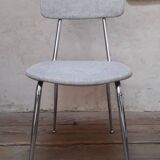 1950s chrome and fabric compass base chair