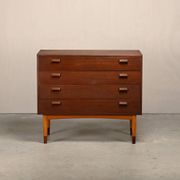Commode en teck et hêtre de Børge Mogensen, Søborg Møbler