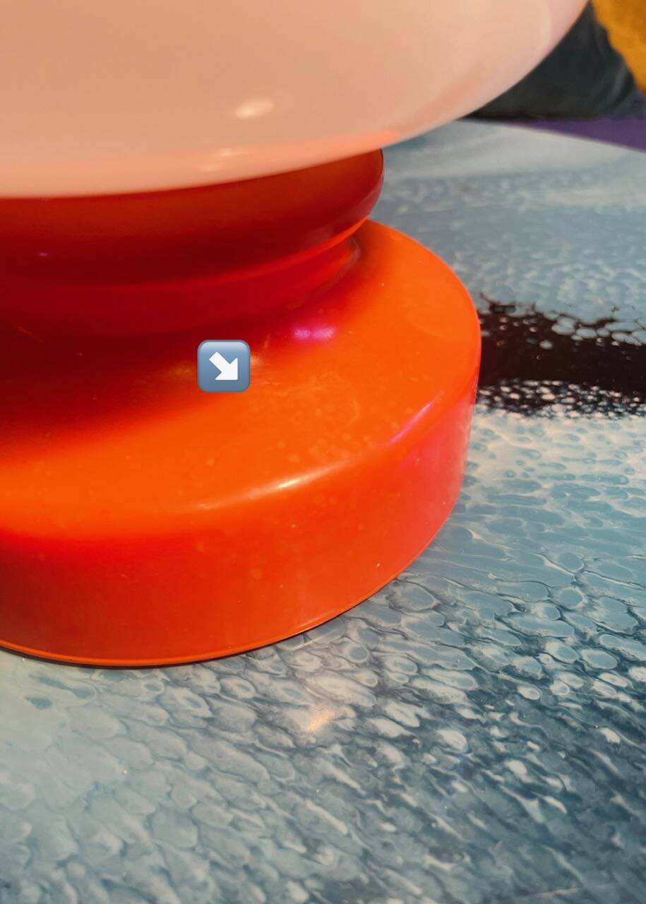 Vintage opaline glass lamp, Space Age, Murano 1960 - 1970