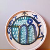 Plat poisson en céramique 1960.