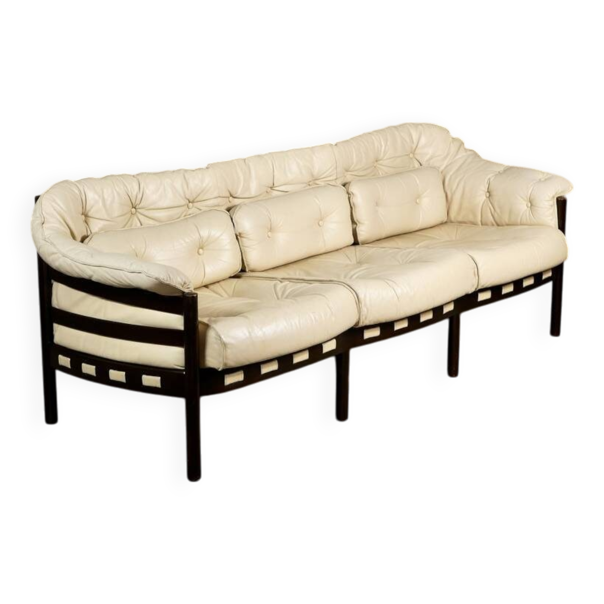 Scandinavian leather sofa by Sven Ellekaer for Coja, 1970