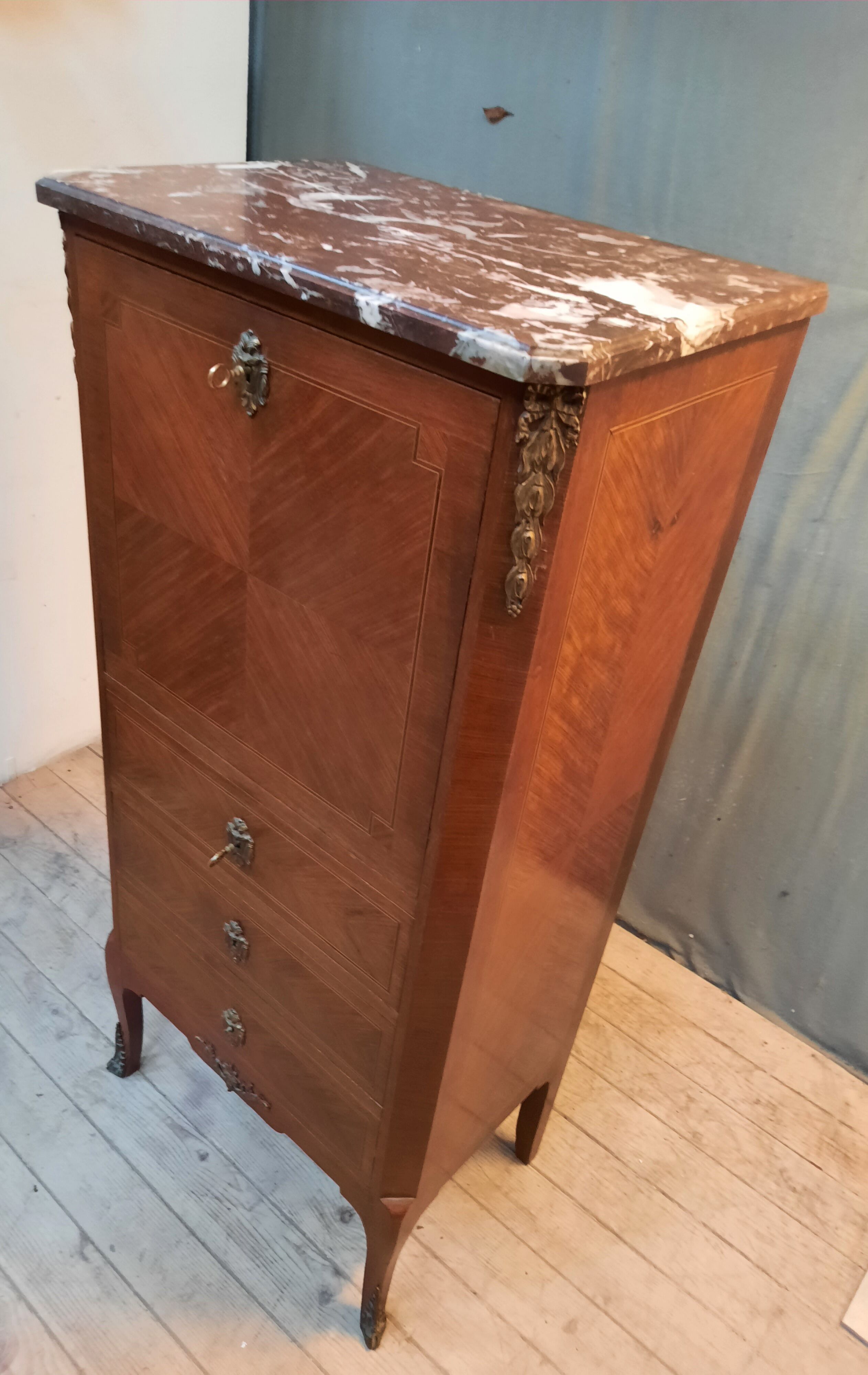 Secretaire de dame en bois de plaquage