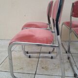 4 vintage chrome chairs from the 70s