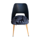 Chaise velours et skaï