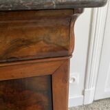 Bedside table / nightstand / column / Somno / Vintage mahogany stand