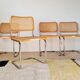 4 Italian chairs by Marcel Breuer B32 Cesca, 1970s