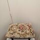 footrest in wood and fabric
