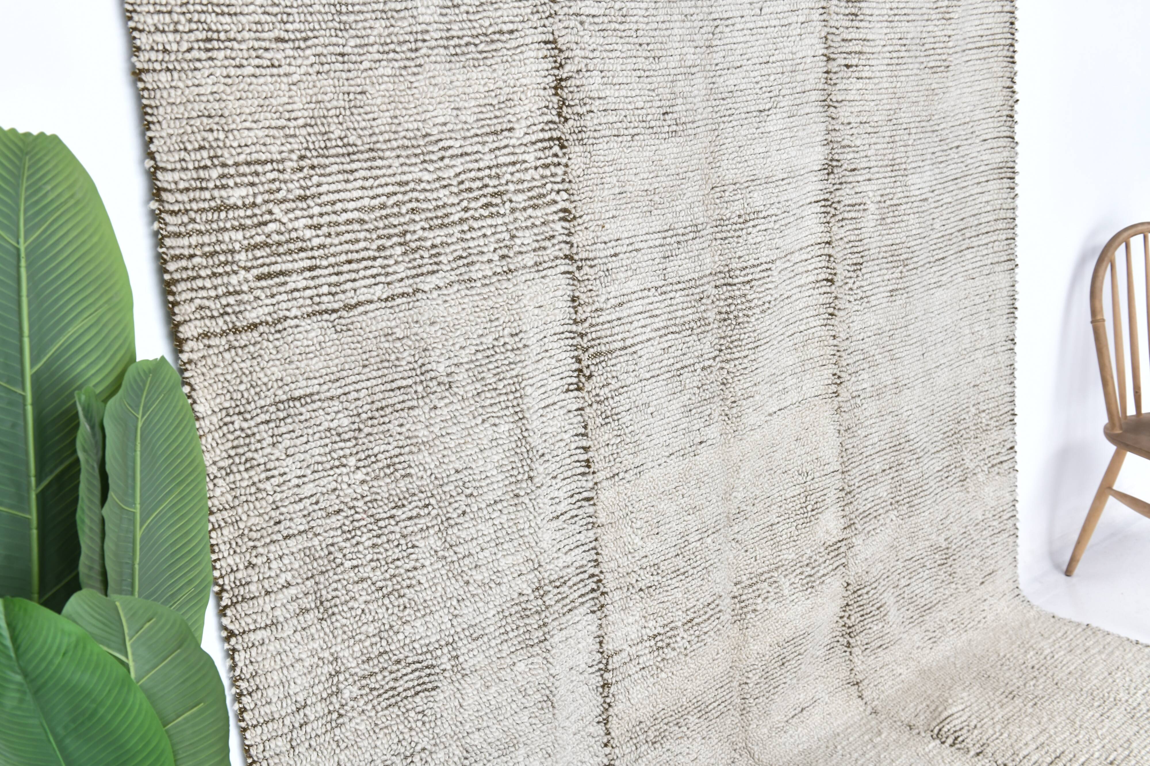 7x10 Dark Green White Handmade Wool Turkish Rug, 200x300Cm SK 242094