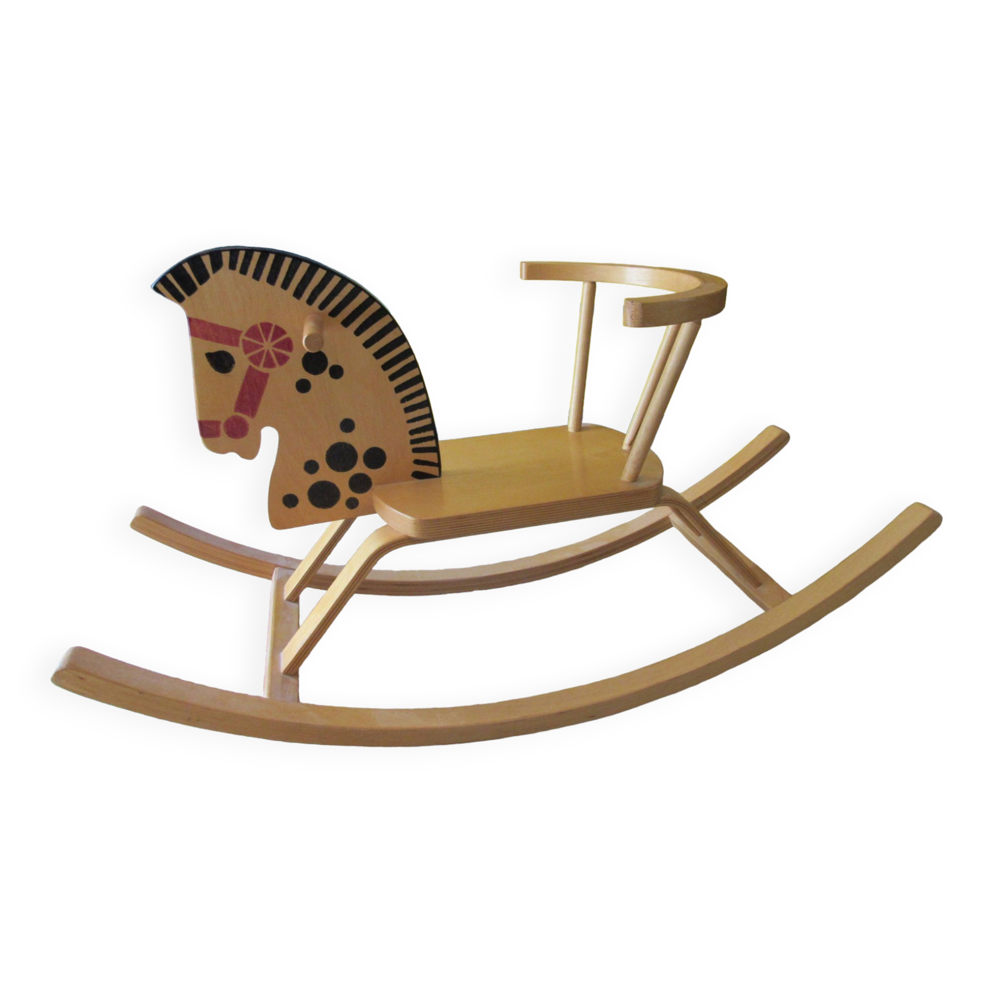 Vintage wooden rocking horse Ikea late 80s