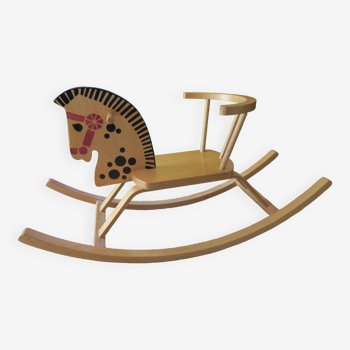 Vintage wooden rocking horse Ikea late 80s