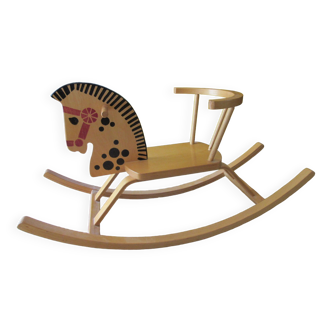 Vintage wooden rocking horse Ikea late 80s