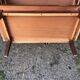Vintage Scandinavian secretary in rosewood with drawers featuring fin-style handles.