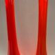 Pair vase soliflore orange glass Murano
